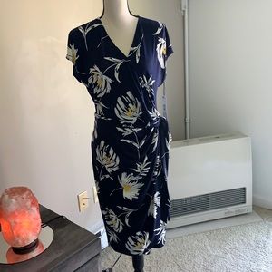 Maggy London Navy Floral Dress